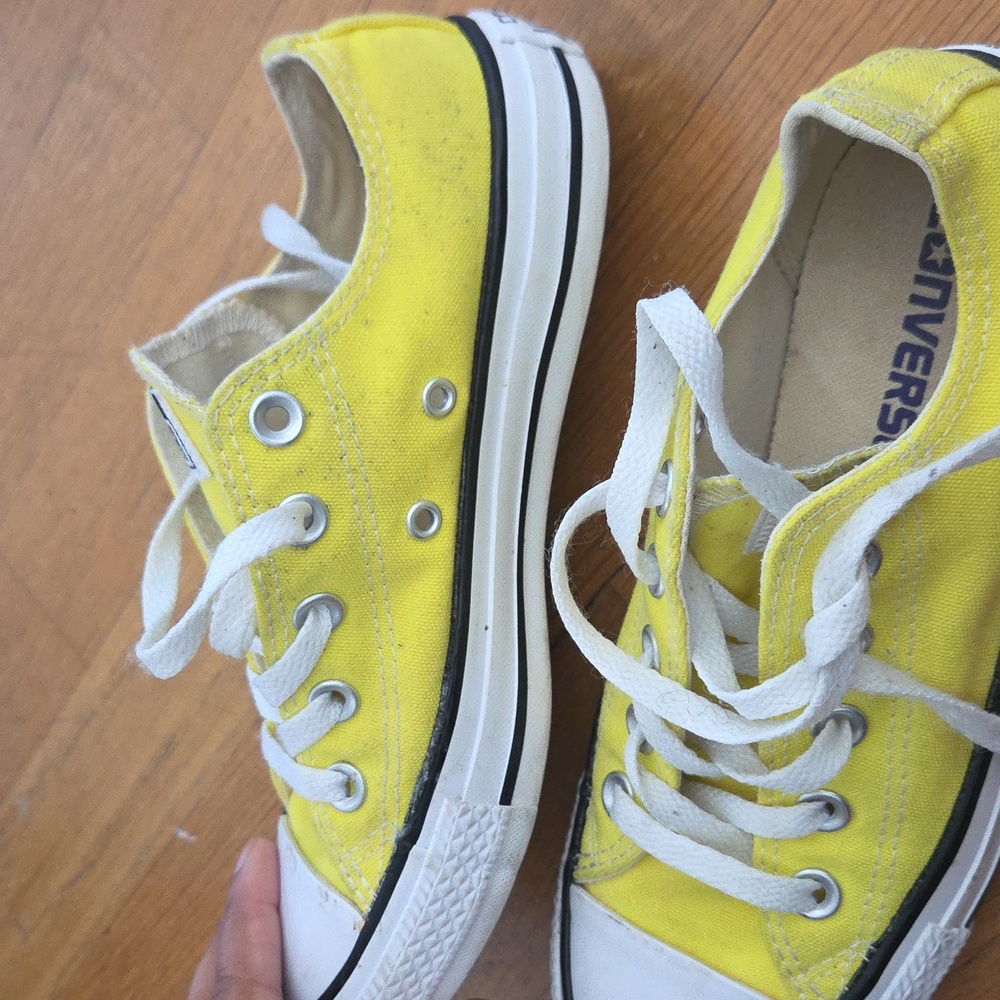 Converse Women's Yellow Canvas Sneakers - Picture 2 of 6